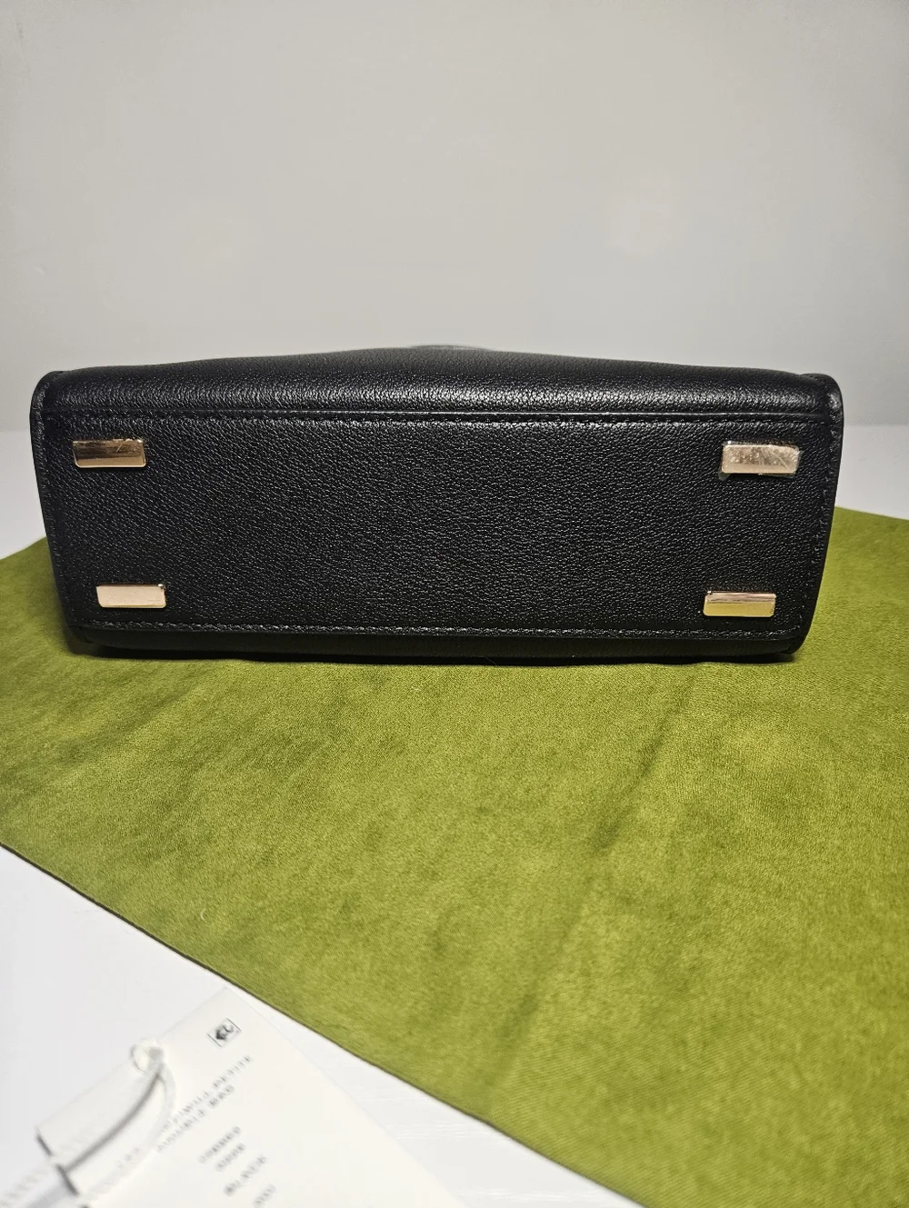 Tory Burch Lee Radziwill Black Leather Top-Handle Crossbody with Suede Interior